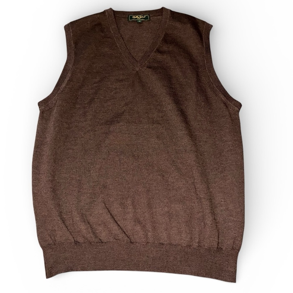 Bobby Jones Chocolate Brown V-Neck Sweater Vest
